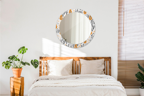 Miroir rond imprimé Modèle papai