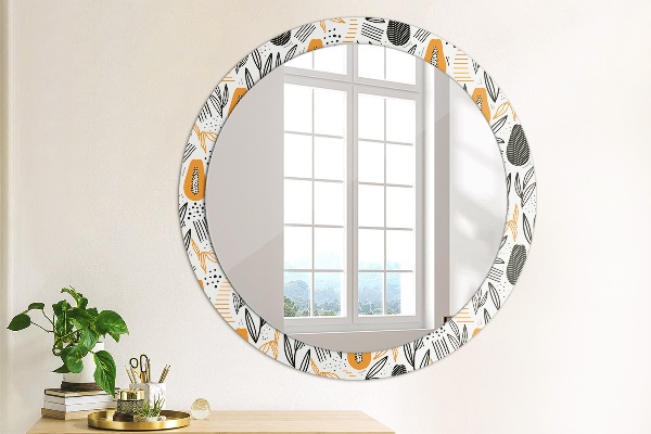 Miroir rond imprimé Modèle papai