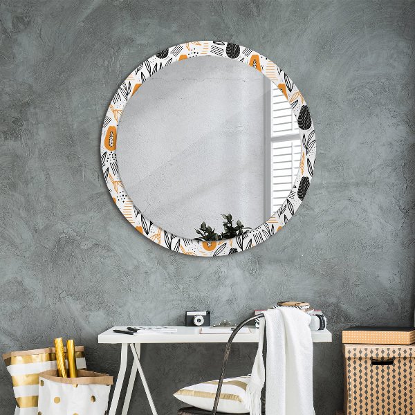 Miroir rond imprimé Modèle papai