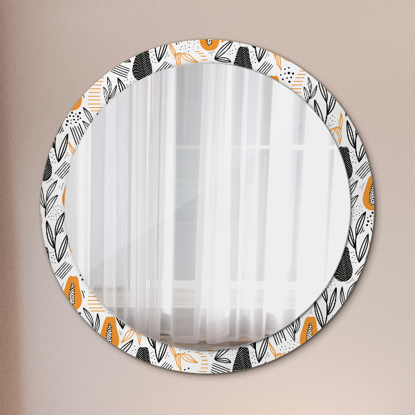 Miroir rond imprimé Modèle papai