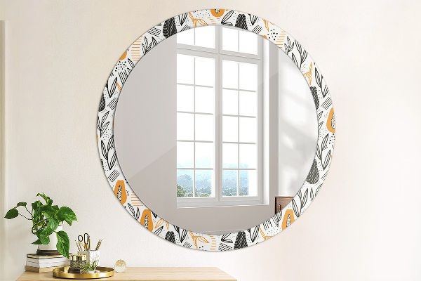 Miroir rond imprimé Modèle papai