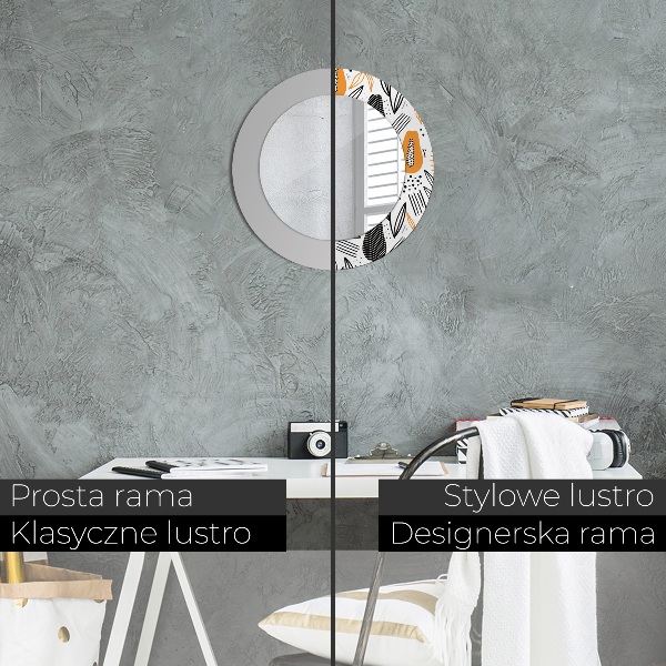 Miroir rond imprimé Modèle papai