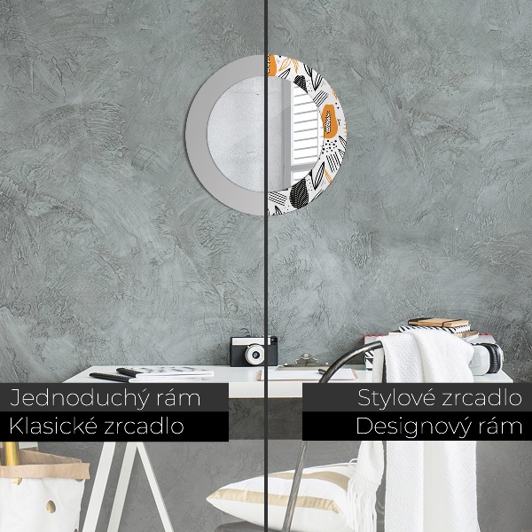 Miroir rond imprimé Modèle papai