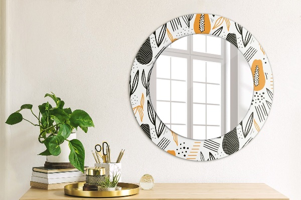 Miroir rond imprimé Modèle papai