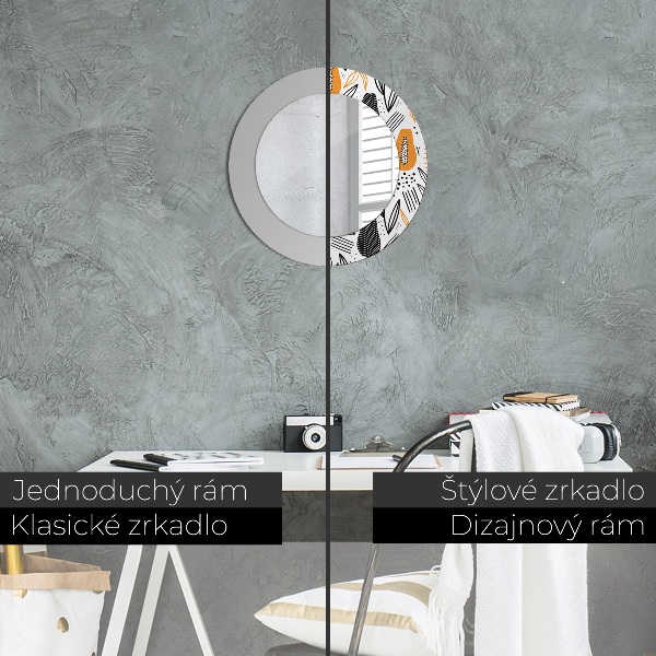 Miroir rond imprimé Modèle papai