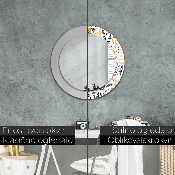 Miroir rond imprimé Modèle papai