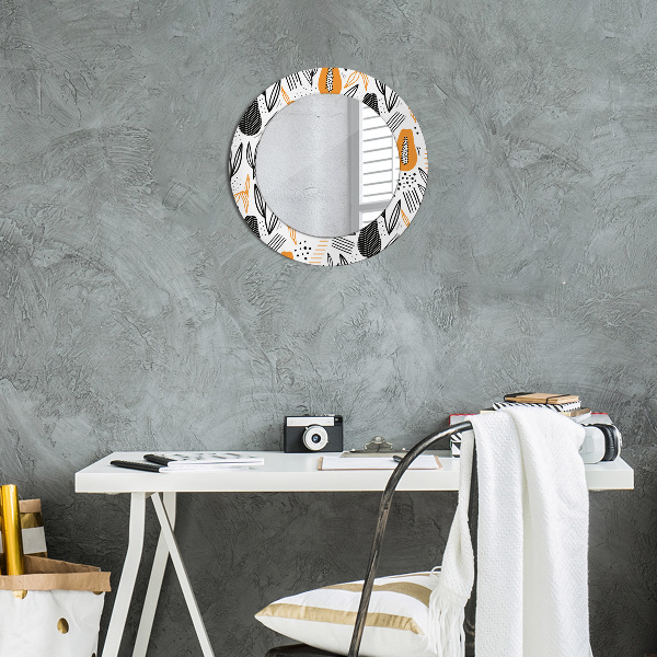 Miroir rond imprimé Modèle papai