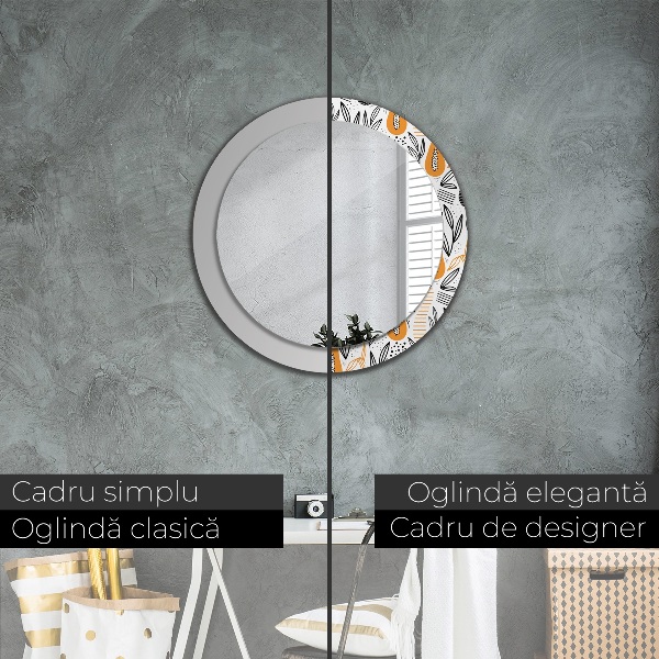 Miroir rond imprimé Modèle papai