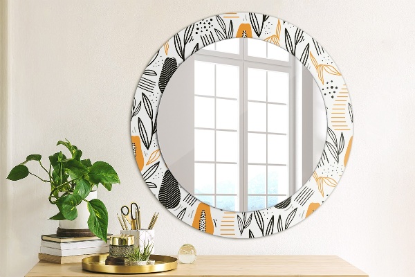 Miroir rond imprimé Modèle papai