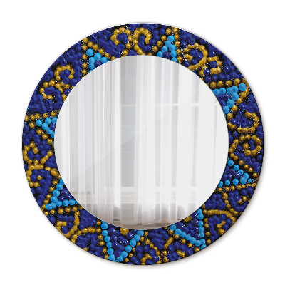 Miroir rond avec décoration Composition décorative