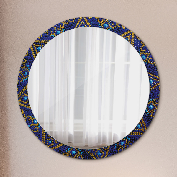 Miroir rond avec décoration Composition décorative