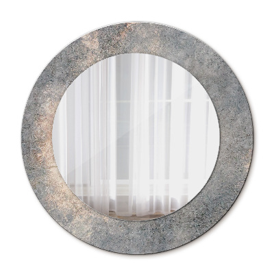 Miroir rond avec décoration Béton vintage