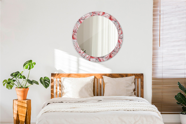 Miroir rond avec décoration Motif flamboyant