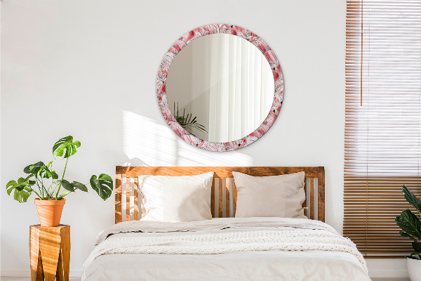 Miroir rond avec décoration Motif flamboyant