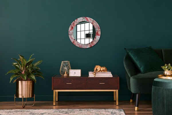 Miroir rond avec décoration Motif flamboyant