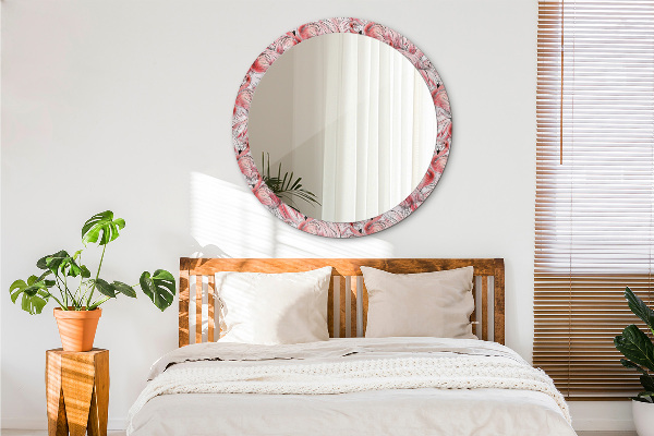 Miroir rond avec décoration Motif flamboyant