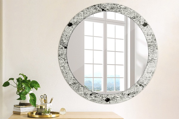 Miroir rond avec décoration Modèle