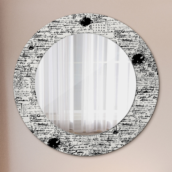 Miroir rond avec décoration Modèle