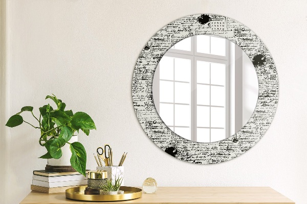 Miroir rond avec décoration Modèle