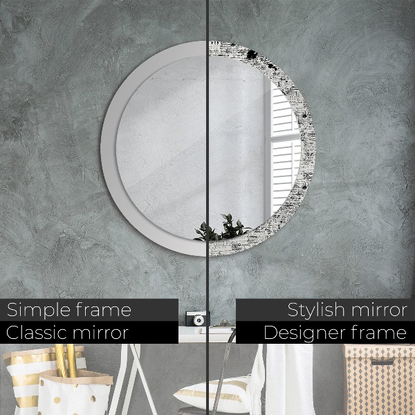 Miroir rond avec décoration Modèle