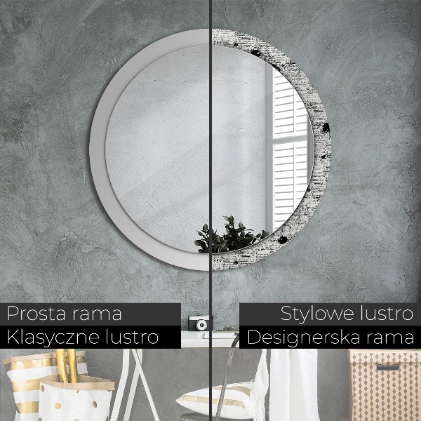 Miroir rond avec décoration Modèle