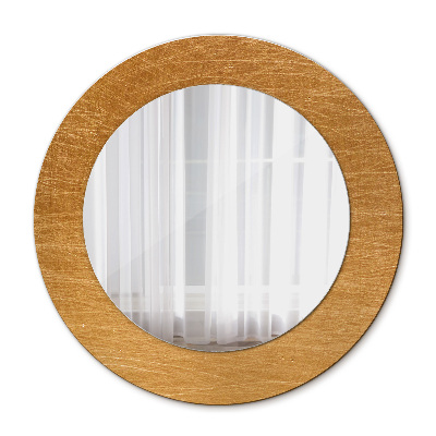 Miroir rond avec décoration Surface métallique