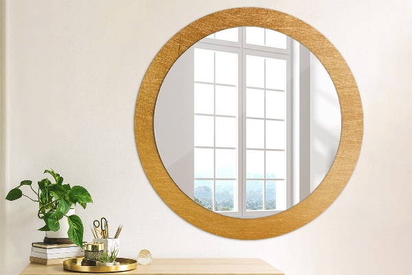Miroir rond avec décoration Surface métallique