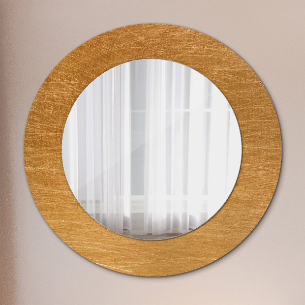Miroir rond avec décoration Surface métallique