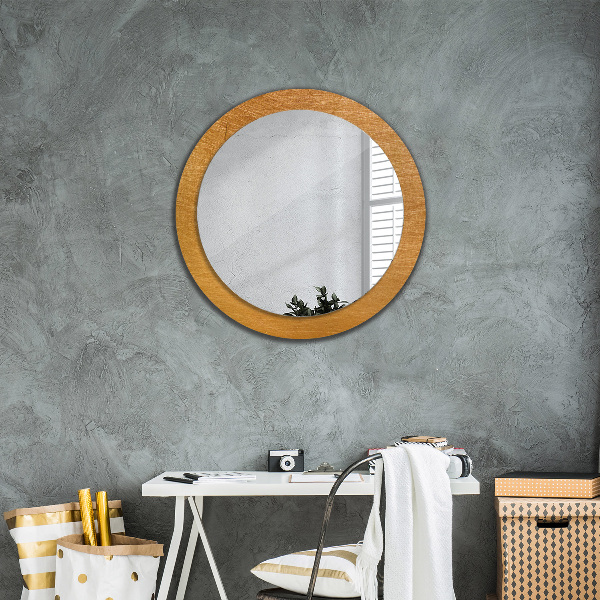 Miroir rond avec décoration Surface métallique