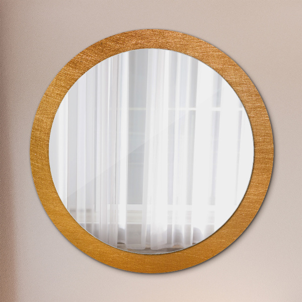 Miroir rond avec décoration Surface métallique