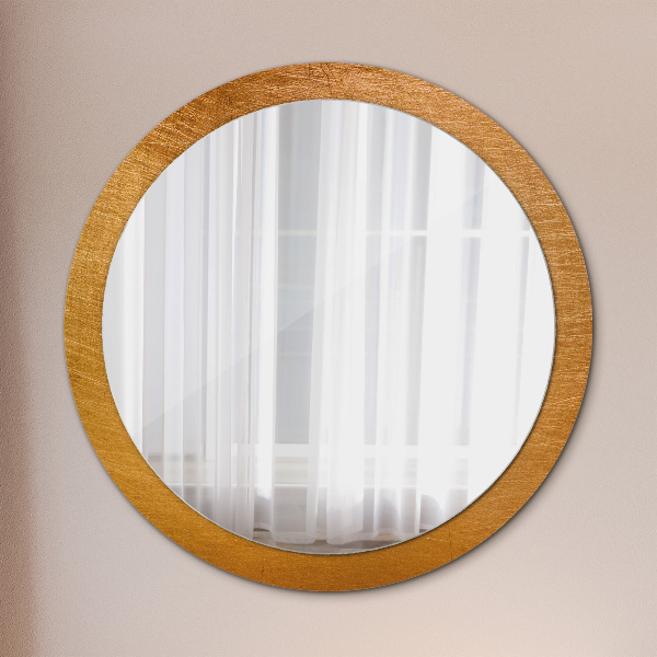 Miroir rond avec décoration Surface métallique