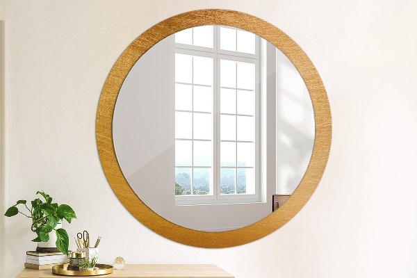 Miroir rond avec décoration Surface métallique