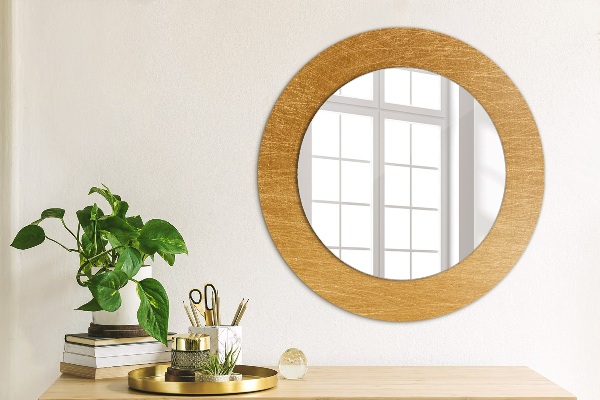 Miroir rond avec décoration Surface métallique