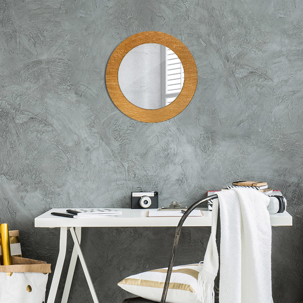 Miroir rond avec décoration Surface métallique
