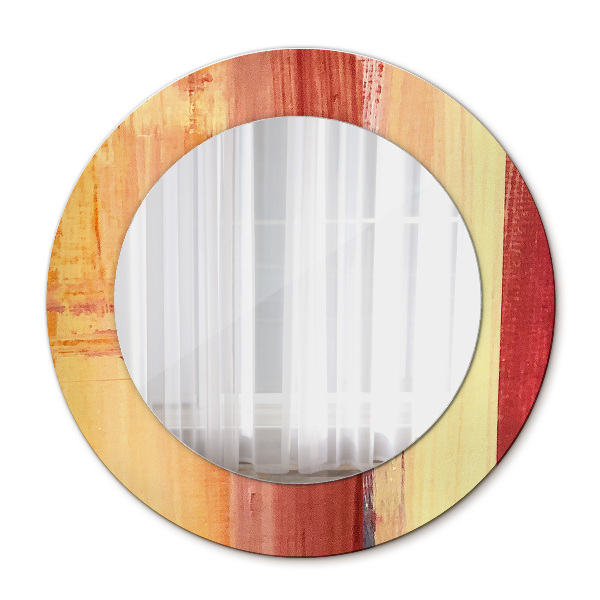 Miroir rond avec décoration Image abstraite
