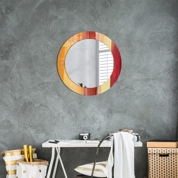Miroir rond avec décoration Image abstraite
