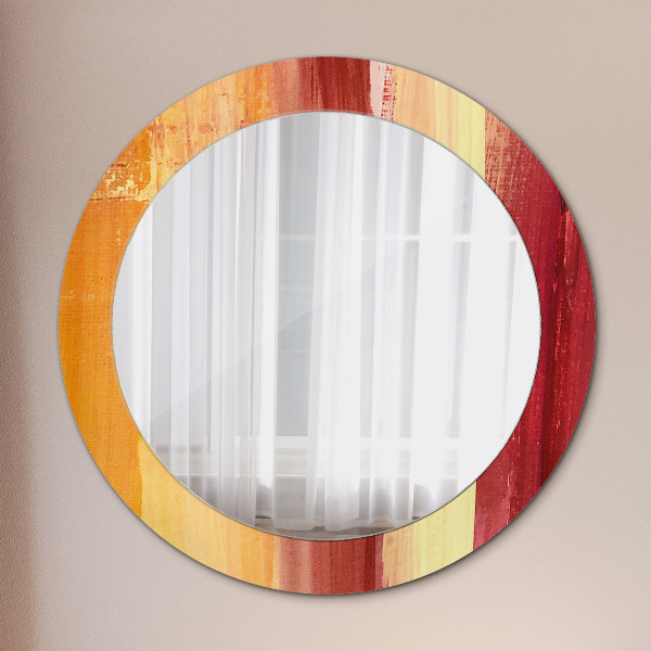 Miroir rond avec décoration Image abstraite