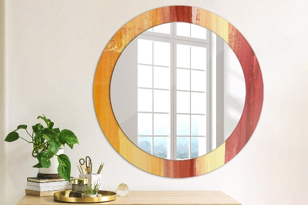 Miroir rond avec décoration Image abstraite