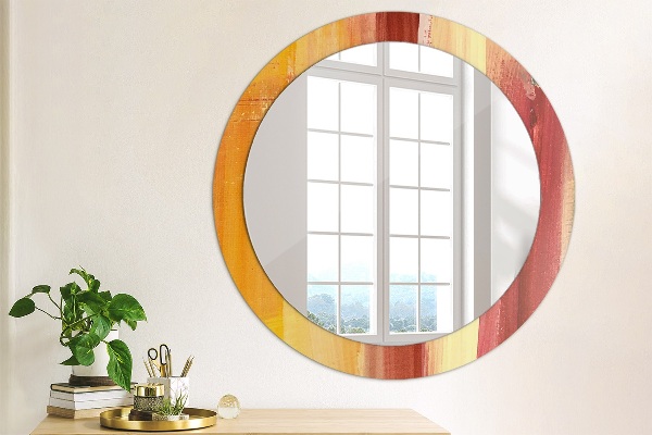 Miroir rond avec décoration Image abstraite
