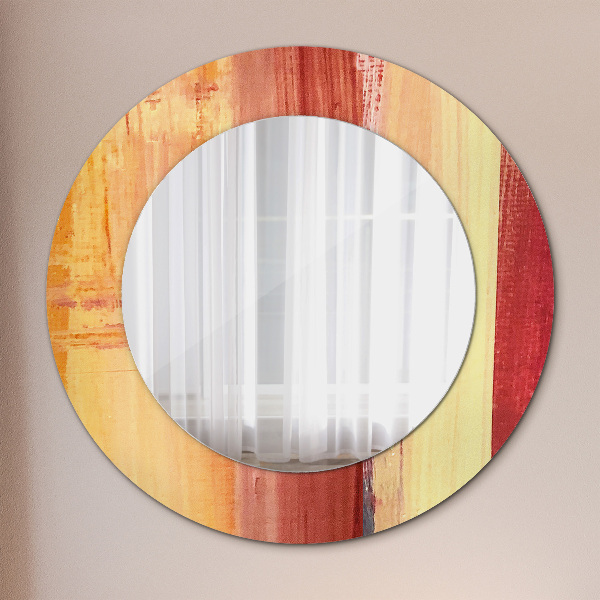 Miroir rond avec décoration Image abstraite