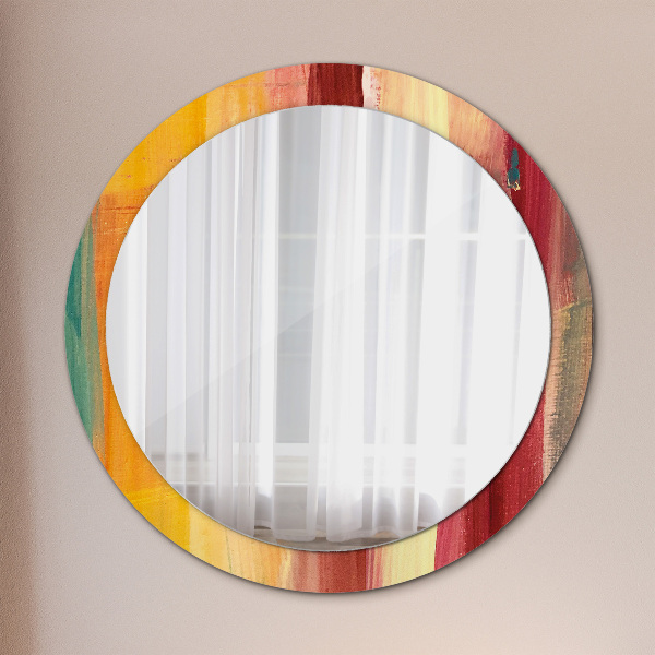 Miroir rond avec décoration Image abstraite