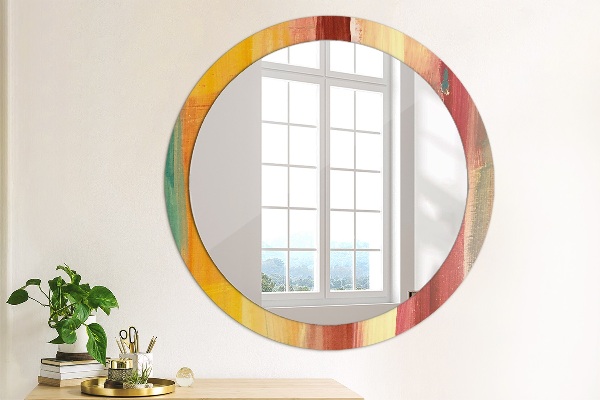 Miroir rond avec décoration Image abstraite
