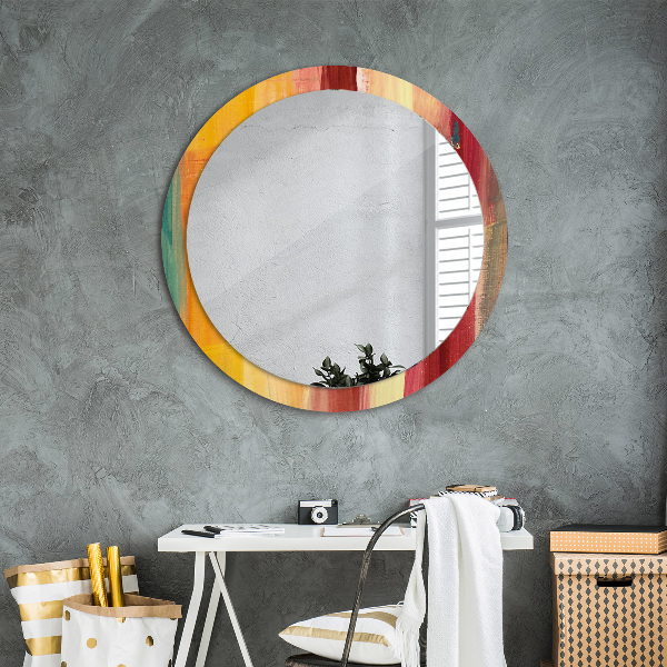 Miroir rond avec décoration Image abstraite