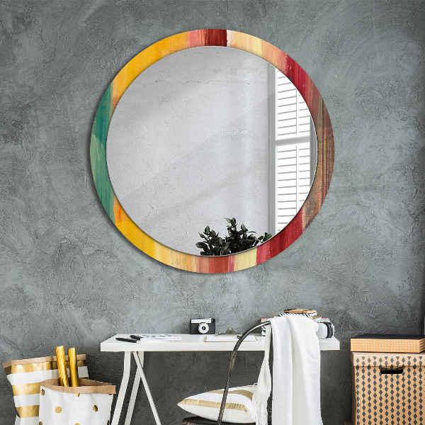 Miroir rond avec décoration Image abstraite