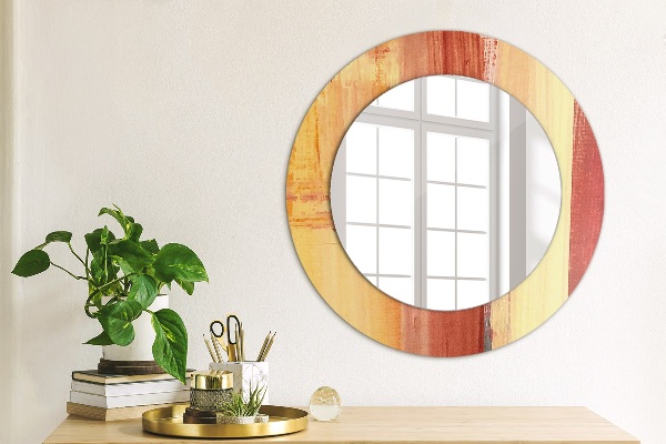 Miroir rond avec décoration Image abstraite