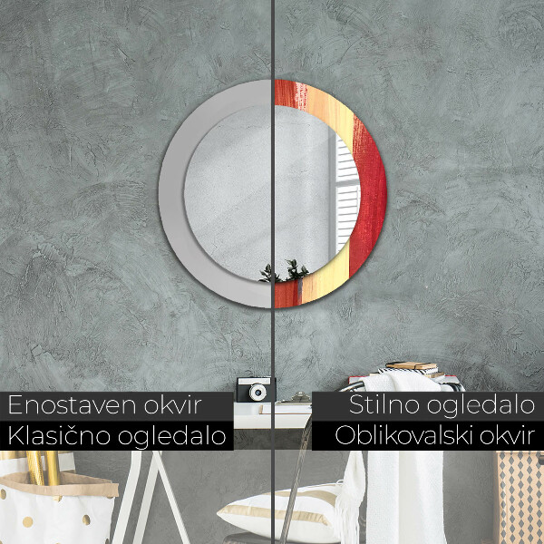 Miroir rond avec décoration Image abstraite