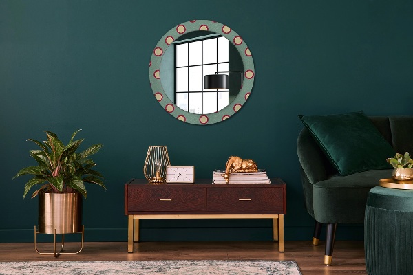 Miroir rond avec décoration Pointes