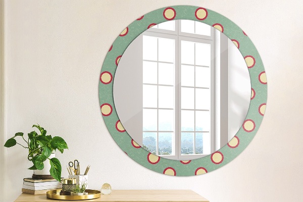 Miroir rond avec décoration Pointes