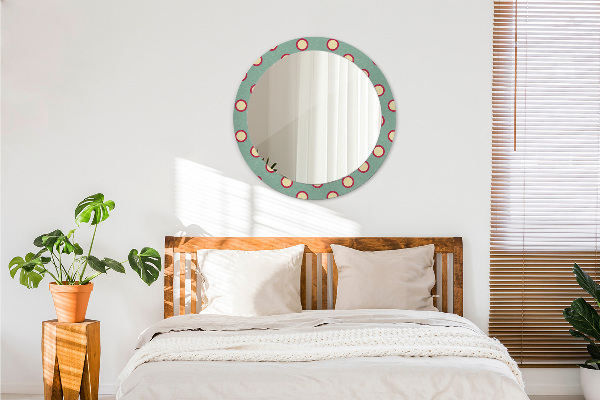 Miroir rond avec décoration Pointes