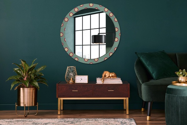 Miroir rond avec décoration Pointes